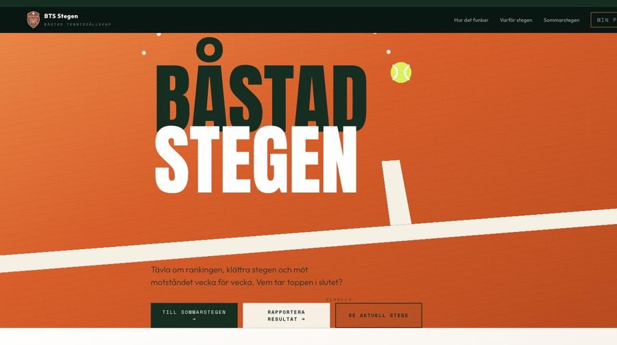 Startsidan för bastadstegen.se — BTS Stegen, Båstad Tennissällskap